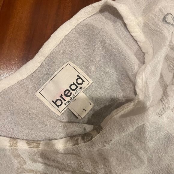 Bread Artsy Maxi Dress The Stuff of Life Cream Geometric Art to Wear Boho Size 1 - Picture 2 of 7